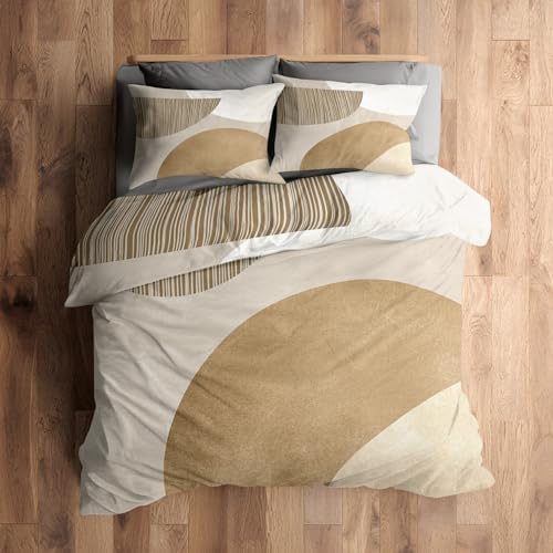 Abstract Geometric Bedding King Size Duvet Cover Set 3 Piece, Boho
