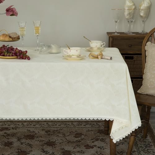 GLORY SEASON Textured Rectangle/Oblong Tablecloth Jacquard Fabric