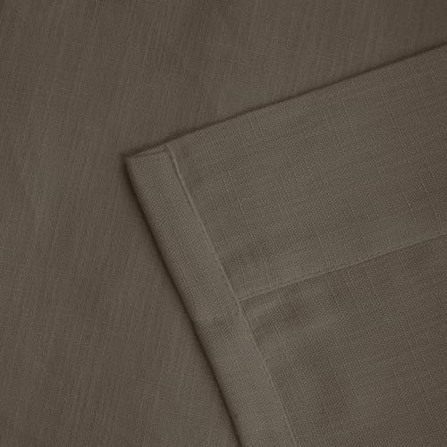 96 Inches Long Pinch Pleated Linen Light Filtering Curtains
