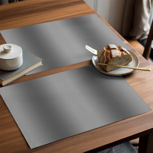 Gray Gradient Placemats Set of 8 Abstract Texture Modern Simple 13x19