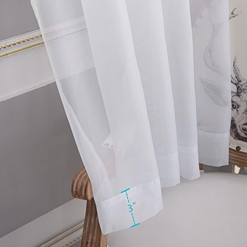 NICETOWN Sheer Curtain for Sliding Door - Extra Width & Length Solid