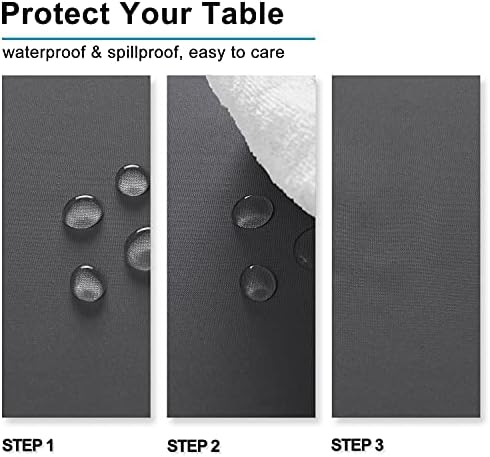 Hiasan Grey Rectangle Tablecloth, 60 x 120 Inch, 1 Pack