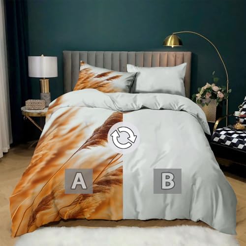 Duvet Cover King Natural Plant Photography Reed Pattern Soft