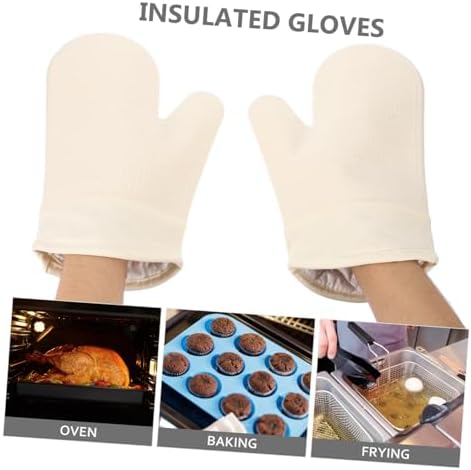 Silicone Oven Mitts, Kitchen Gloves Heat Resistant Honeycomb