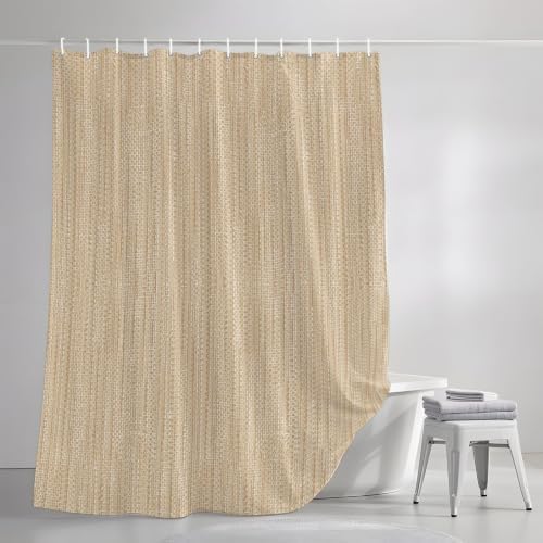 Teamery Shower Curtains Sets for Bathroom Decor Minimalist Light Khaki