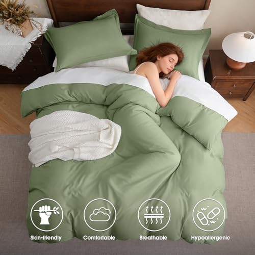 FreshCulture California King Duvet Cover - 3 Pieces Microfiber Duvet