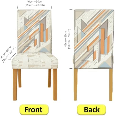 Geometric Chair Covers for Dining Chairs, Modern Contemporary Lines