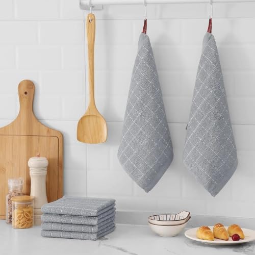 Cotton Kitchen Towels, Reusable Absorbent Dish Cleaning Cloths