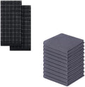 Homaxy 100% Cotton Terry Kitchen Towels(Black, 13 x 28 inches), 2 Pack