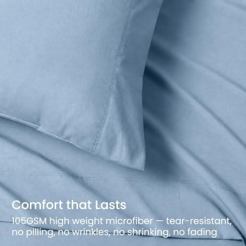 GOKOTTA 3 Piece Twin XL Sheet Set - Soft, Breathable & Cozy - Dusty