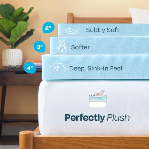 Linenspa 3 Inch Gel Memory Foam Mattress Topper, Plush, Cooling, Queen
