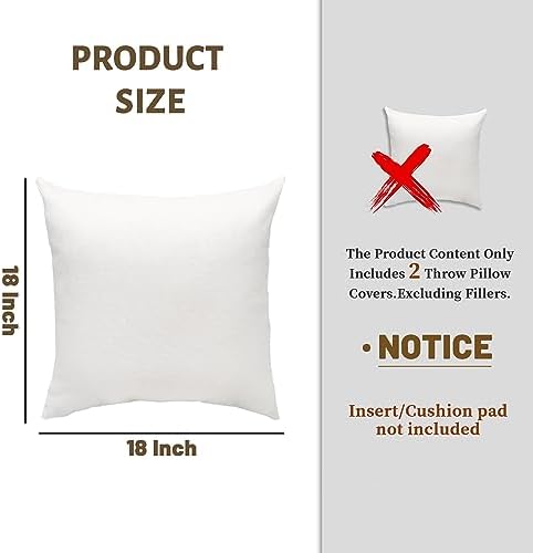 Christmas Pillow Covers Set of 2, Gold and Cream Holiday Floral Throw