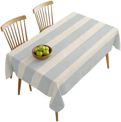 Minimalist Grey Stripes Rectangle Tablecloth 60x120 Inches,Vintage