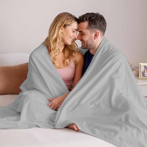 Gray Throw Blankets for Couch & Bed 60'' x 80'' Grey Solid Color Plush
