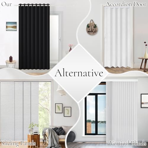 52 W x 84 L Inch Full Blackout Pinch Pleat Curtain Faux Linen Drape
