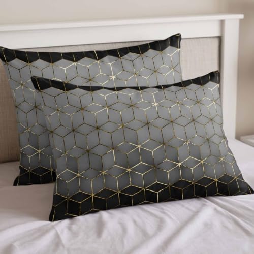 4 Piece Duvet Cover Set for Queen Size Bed,Gray Mottled Gradient