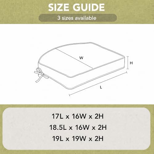 Outdoor Chair Cushions, Fade-Resistant & Water-Resistant, D Shaped