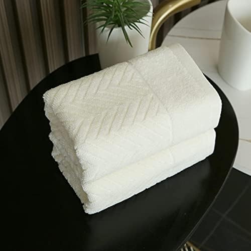 YiLUOMO Beige Hand Towel Set of 2 100% Cotton Ultra Soft Highly