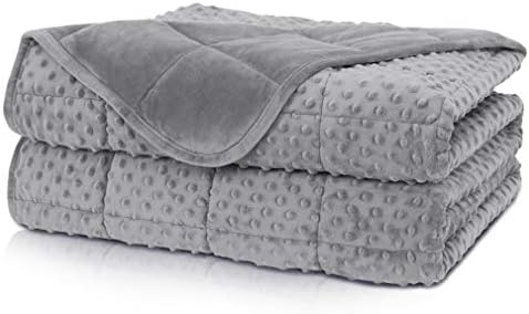 ACOMOPACK Minky Weighted Blanket Queen 15lbs for Adults