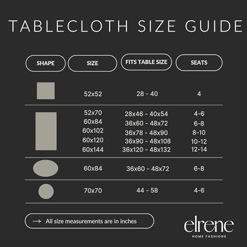 Caiden Elegance Damask Tablecloth, Taupe - 52" W x 70" L