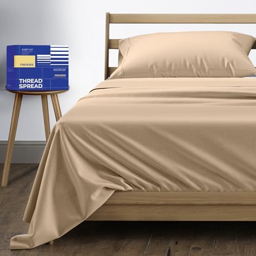 THREAD SPREAD Twin XL Size Bed Sheets Set, Luxury 1000 Series 100%