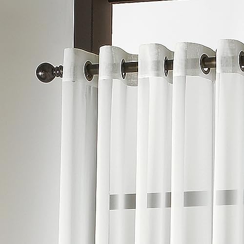 Curtainworks Soho Voile Sheer Grommet Curtain 59 x 108 Winter White 1