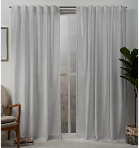 EXCLUSIVE HOME Muskoka Textured Teardrop Slub Embellished Hidden Tab