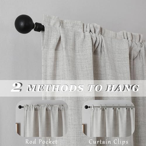 Light Filtering Curtains 84 Inch Length 2 Panels Set Privacy