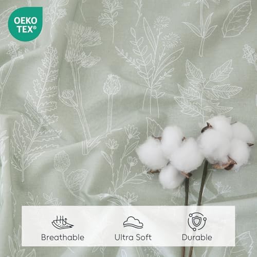 100% Natural Cotton Percale Sheets Set,Queen Size 4 PC