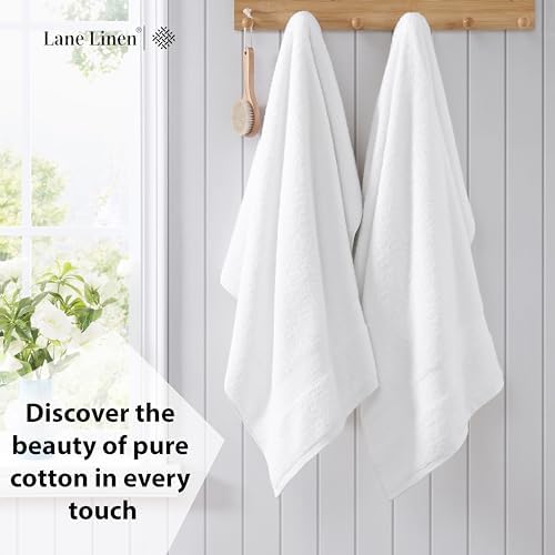 Lane Linen 100% Cotton 4 Pack Bath Sheets (35"x66") - Ring Spun, Extra