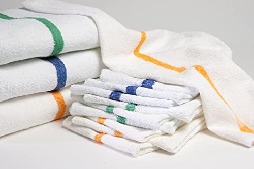 Blue Strip Bar Mop Towels – 100% Soft Cotton Commercial Cleaning