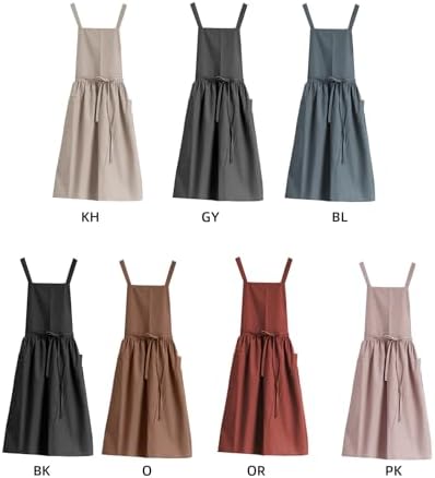 Adjust Cotton Linen Cooking Apron Fabric Coffee Restaurant Canvas Work