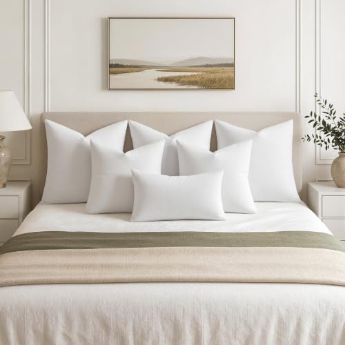 MIULEE 20x20 Pillow Inserts, Premium Feather and Down Pillows Pack of
