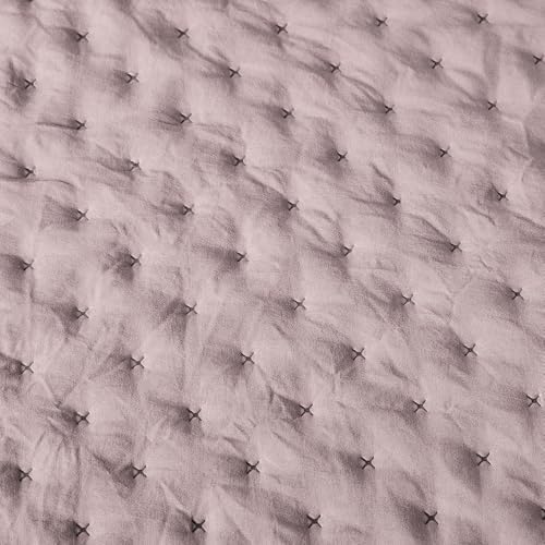 Amazon Basics Brushed Microfiber Quilt Set, Extra Soft with Natural
