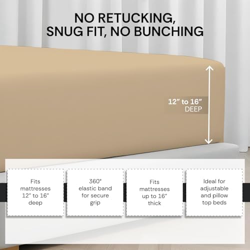 100% Egyptian Cotton Fitted Sheet California King, 800 Thread Count