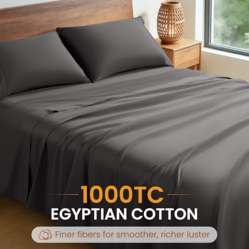 100% Egyptian Cotton King Sheet Set,1000 Thread Count