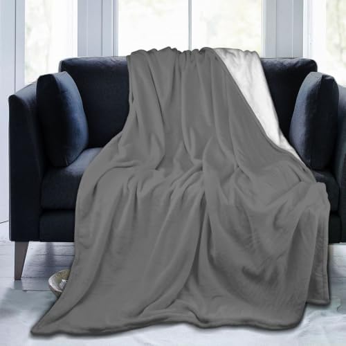 Dark Gray Throw Blanket 80"X60"