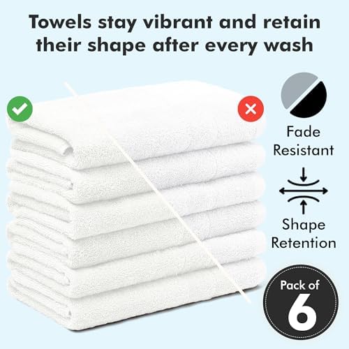 100% Ring Spun Cotton Hand Towels for Bathroom – 550 GSM Soft &