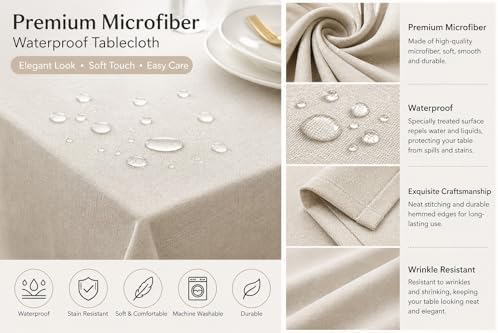 Small Floral Pattern Print Oval Table Cloth, Waterproof Duty Vinyl