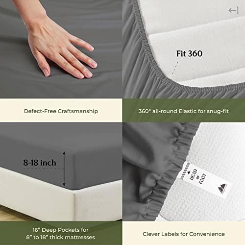 Mayfair Linen 100% Egyptian Cotton King Fitted Sheet Only - Luxury 600