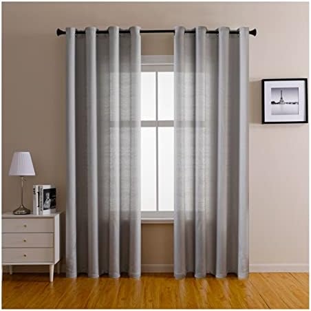 Beydodo Curtains Sheer 63 Inch Length, Room Curtains for Bedroom 2