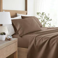 LINENS & HUTCH Sheet Set Solid Microfiber Ultra Soft Bedding - Queen