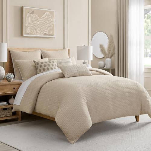Levtex Home - Cross Stitch Duvet Cover Set - King Duvet Cover + Two