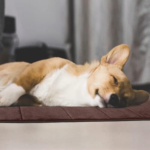 Macro Giant Memory Foam Bath Mat, Brown Color, Set of 4, 23" x 15.5" x