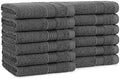 Arkwright Bath Washcloths 12 Pack - Super Soft 100% Cotton, 600 GSM