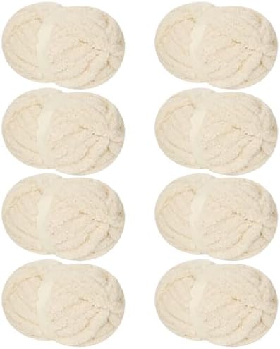 Franel Beige Chunky Chenille Yarn for Hand Knitting Blanket