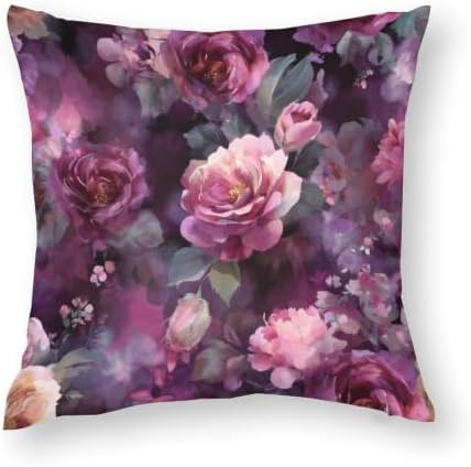 LIZALIG 18x18 Set of 2 Moody Retro Botanical Throw Pillow Covers