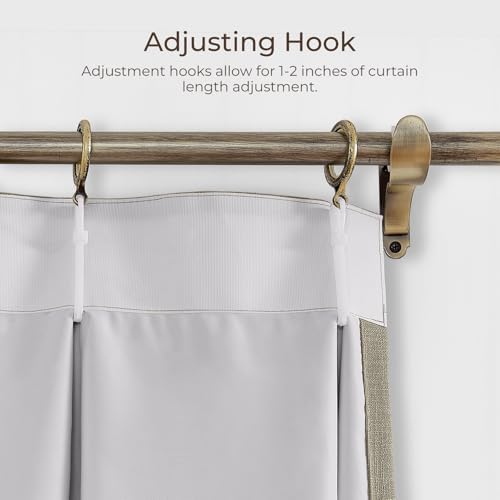 TWOPAGES Liz Linen Pinch Pleat Blackout Curtain 120 Inch Long for