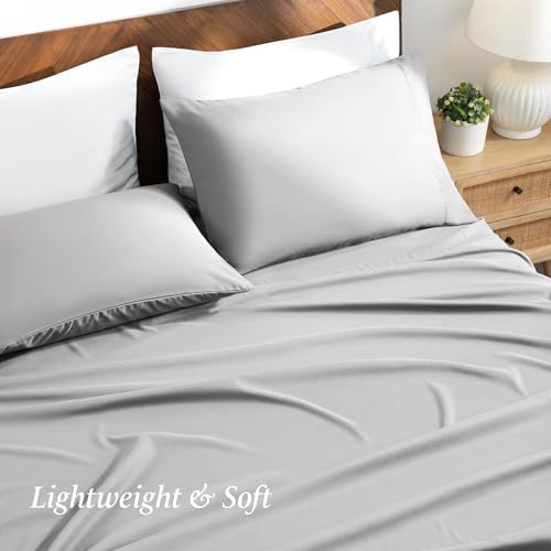 Ivy Union Microfiber Sheet Set (Twin XL, Light Grey)