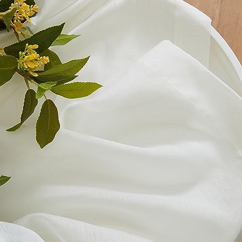 HLC.ME Semi Sheer Grommet Window Curtains, 2 Panels, 54x108 Inch